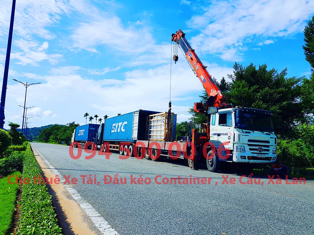Ảnh: Xe đầu kéo vận chuyển container thiết bị máy móc từ Sài Gòn ra Công trình tại Gành Dầu để rút container. "Chành xe Phú Quốc công ty CON RÙA BIỂN - Cho thuê xe đầu kéo container" Ảnh: Dịch vụ Cho thuê xe cẩu - Xe đầu kéo vận chuyển container thiết bị máy móc từ Sài Gòn ra Công trình tại Gành Dầu để rút container. "Chành xe Phú Quốc công ty CON RÙA BIỂN - Cho thuê xe đầu kéo container"