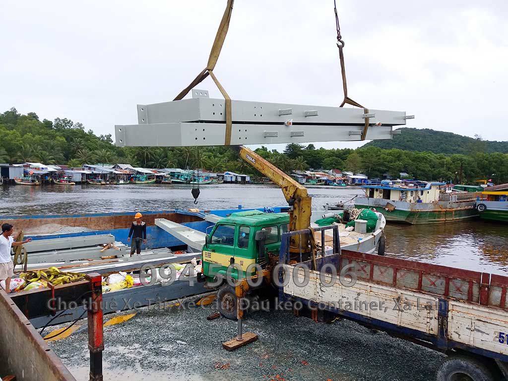 Dự án vận chuyển kết cấu thép ATAD ra đảo Phú Quốc xây dựng công trình của MASAN PQ 24