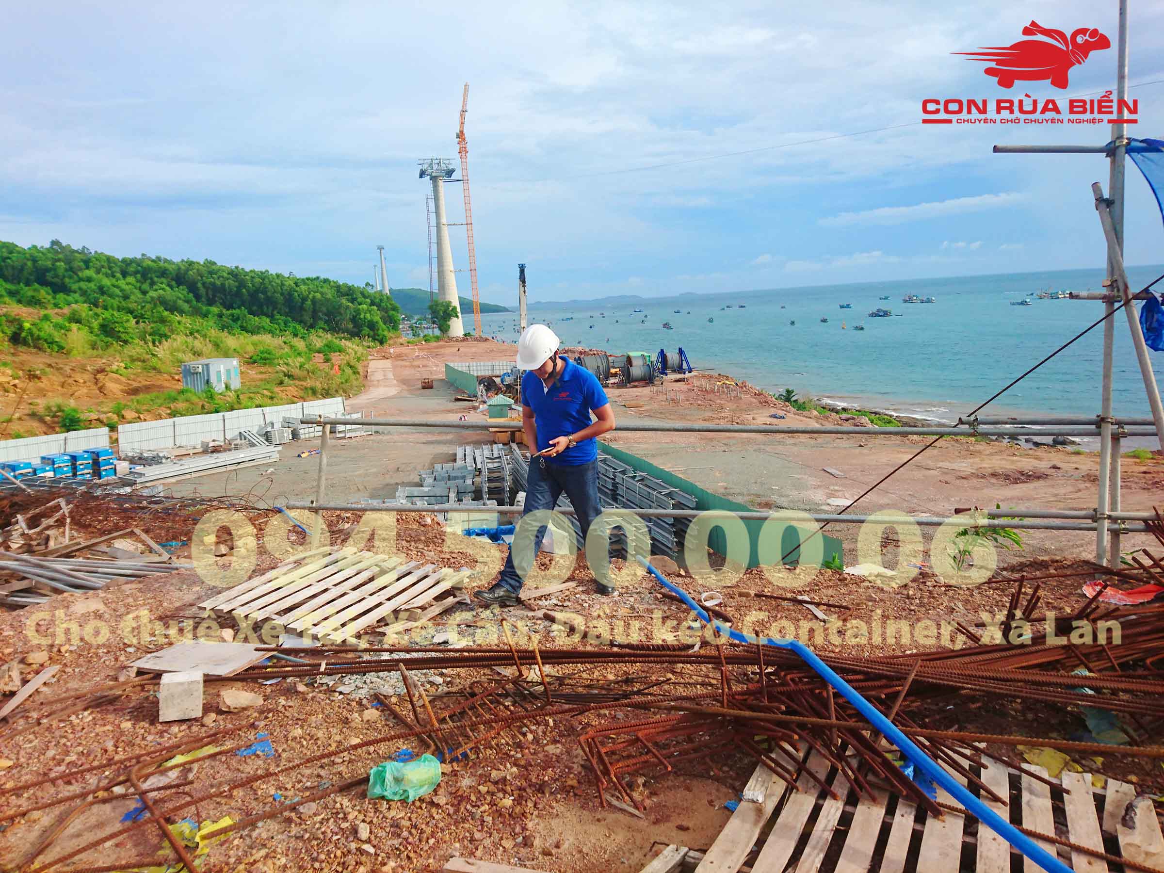 (Ảnh: Dự án vận chuyển Giàn Giáo công trình đi Phú Quốc - Chành xe Phú Quốc - Con Rùa Biển; trong ảnh là cảnh đẹp của công trình Cáp Treo Ga Đi Tại An Thới Phú Quốc trong giai đoạn đang thi công dự án) (Ảnh: Dự án vận chuyển Giàn Giáo công trình đi Phú Quốc - Chành xe Phú Quốc - Con Rùa Biển; trong ảnh là cảnh đẹp của công trình Cáp Treo Ga Đi Tại An Thới Phú Quốc trong giai đoạn đang thi công dự án)