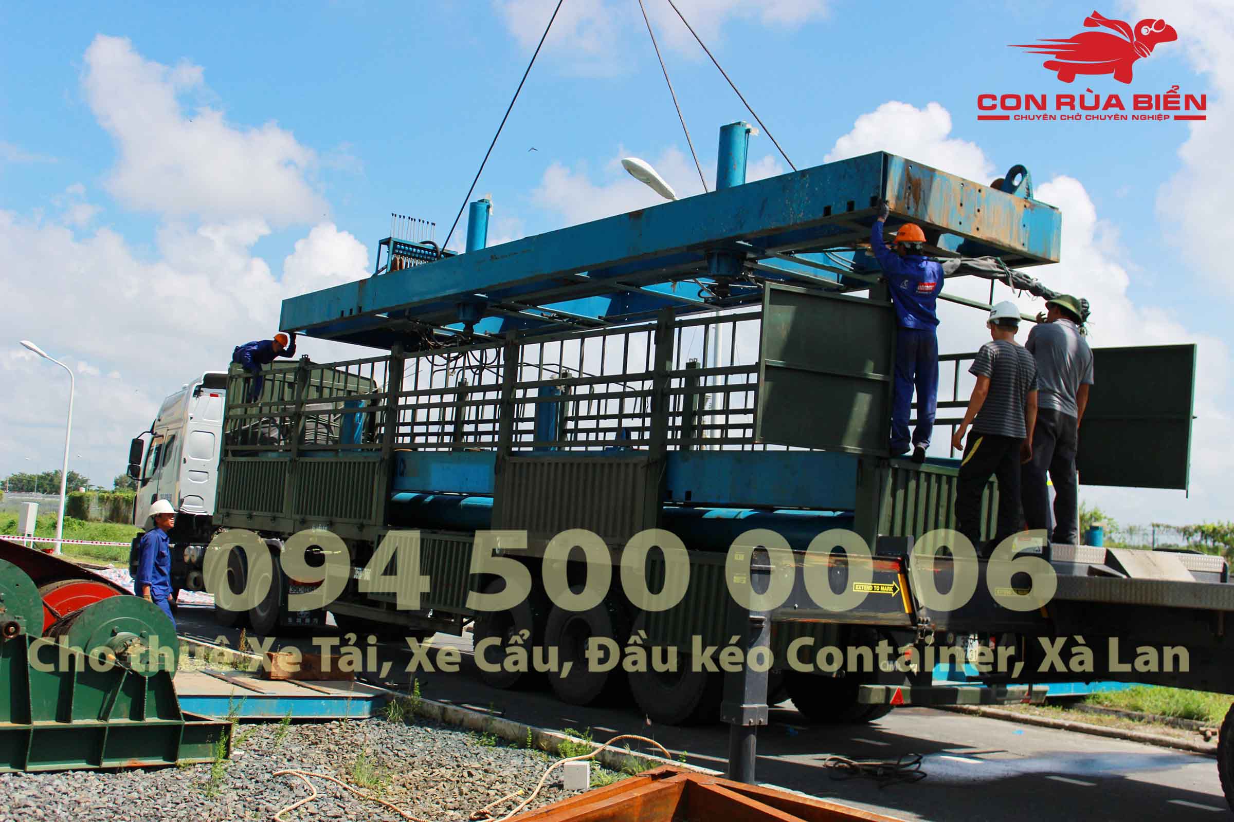 (Ảnh : Dự án vận chuyển Dàn Máy Khoan Đóng Cọc Thủy Lực - Chành xe Con Rùa Biển)