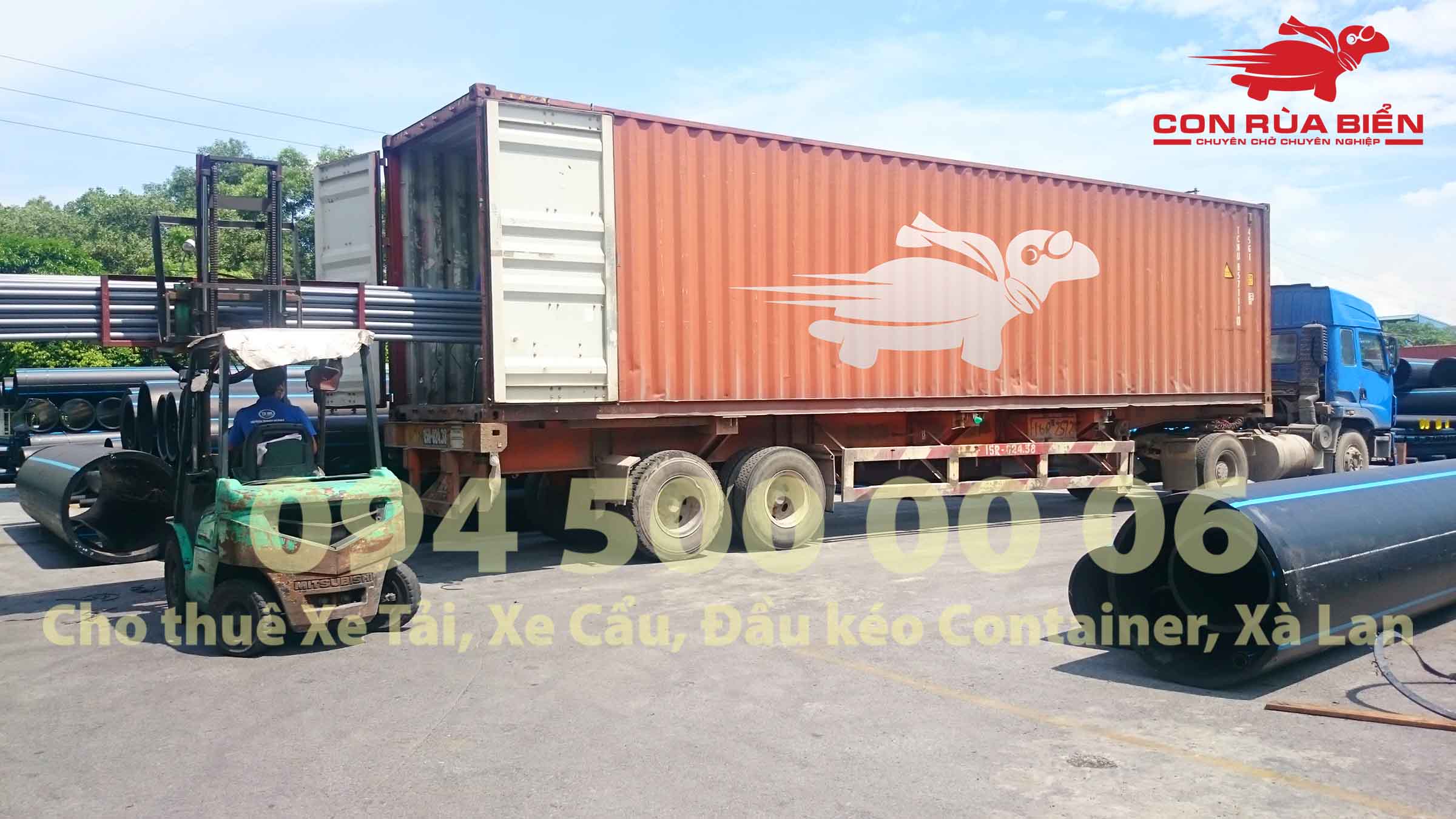 (Ảnh: Dự án Vận chuyển Ống Nhựa - CON RÙA BIỂN - Chành xe Phú Quốc)