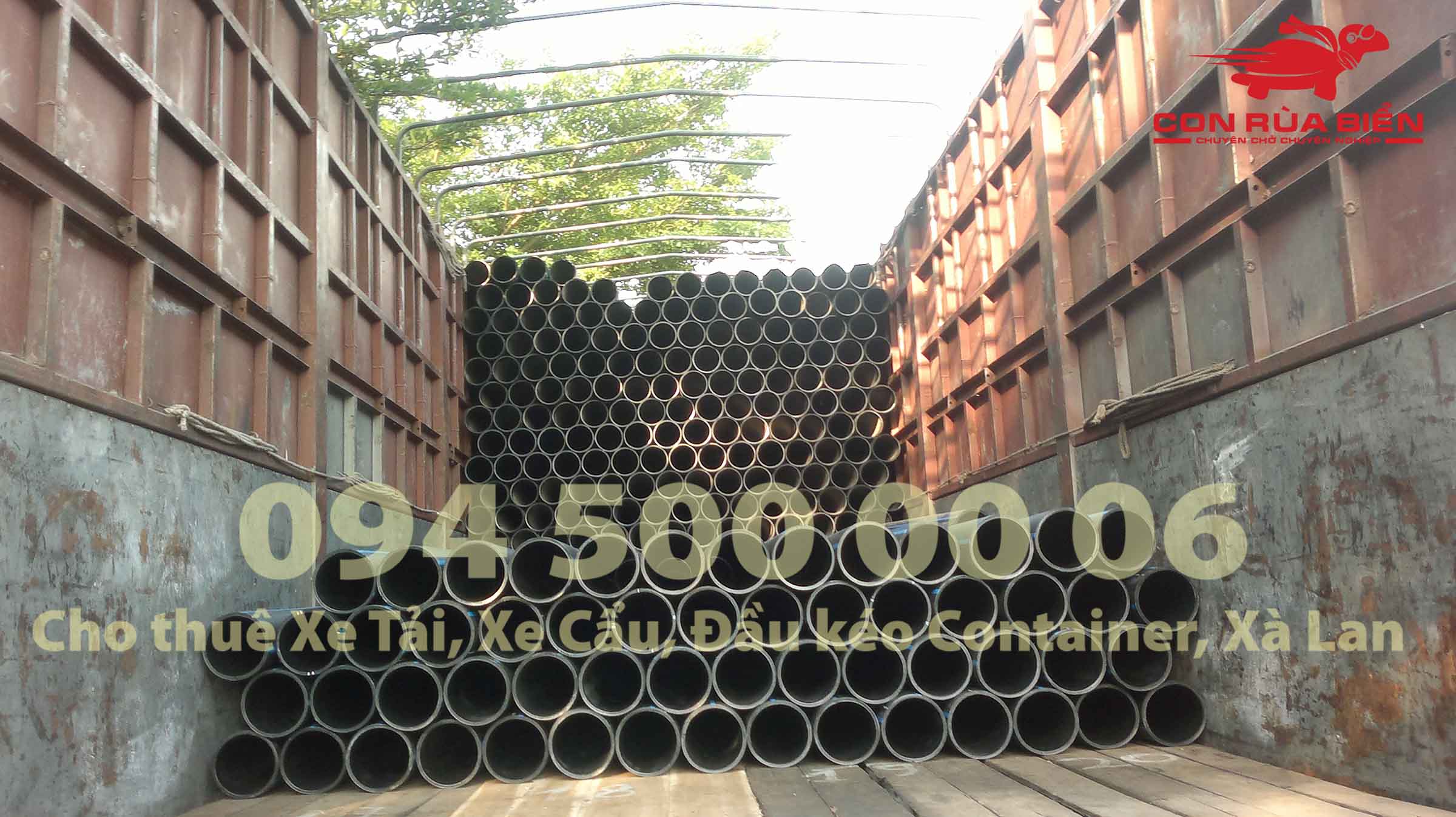 (Ảnh: Dự án Vận chuyển Ống Nhựa - CON RÙA BIỂN - Chành xe Phú Quốc)