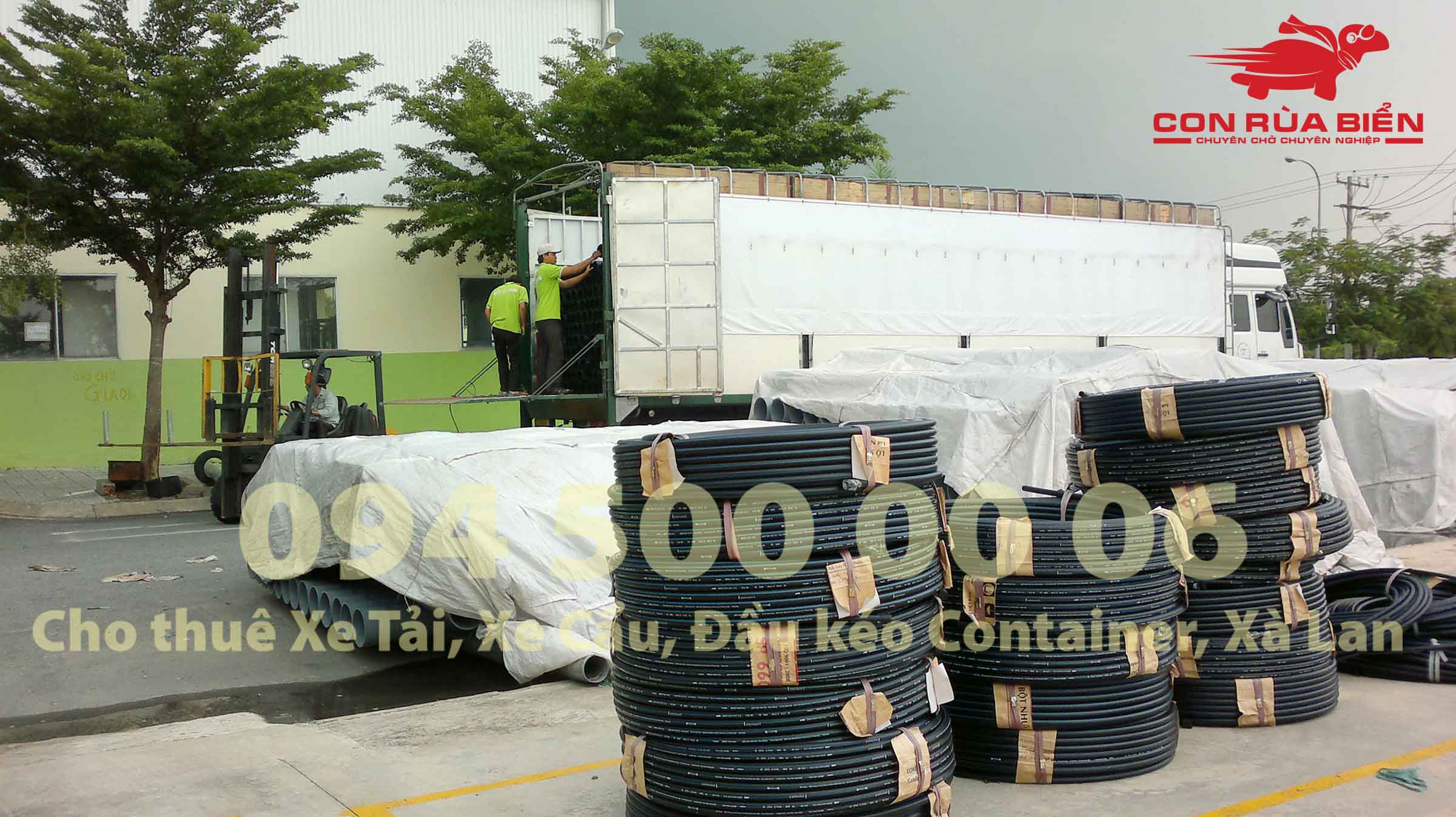 (Ảnh: Dự án Vận chuyển Ống Nhựa - CON RÙA BIỂN - Chành xe Phú Quốc)
