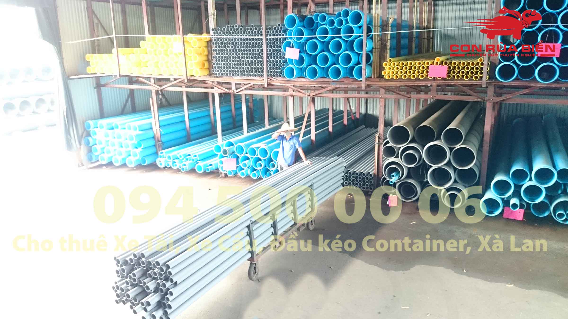 (Ảnh Hướng dẫn vận chuyển ống nhựa, chia sẽ kinh nghiệm vận chuyển ống nhựa tại Chành xe Phú Quốc - Con Rùa Biển)