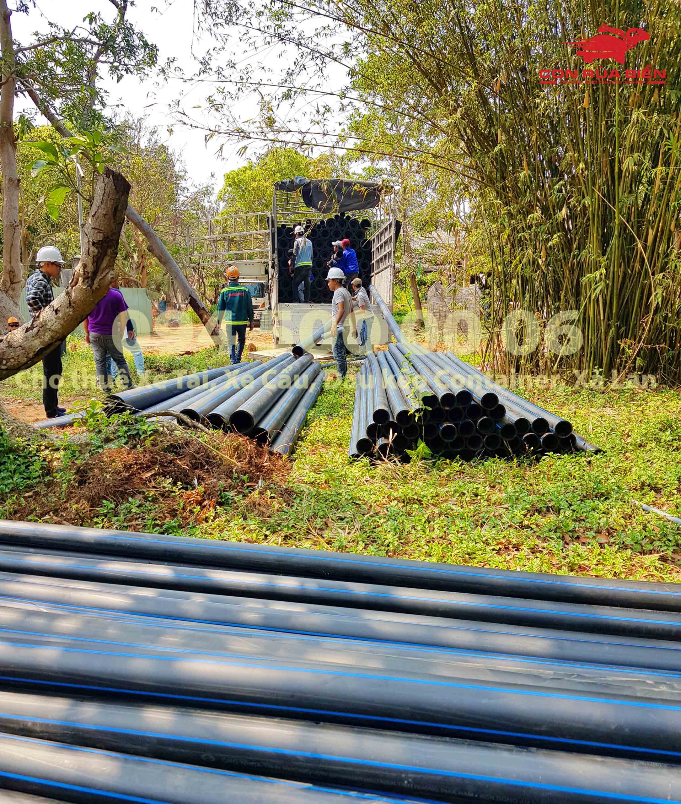 (Ảnh Kinh Nghiệm Vận Chuyển Ống Nhựa - Chành xe Phú Quốc - Con Rùa Biển)