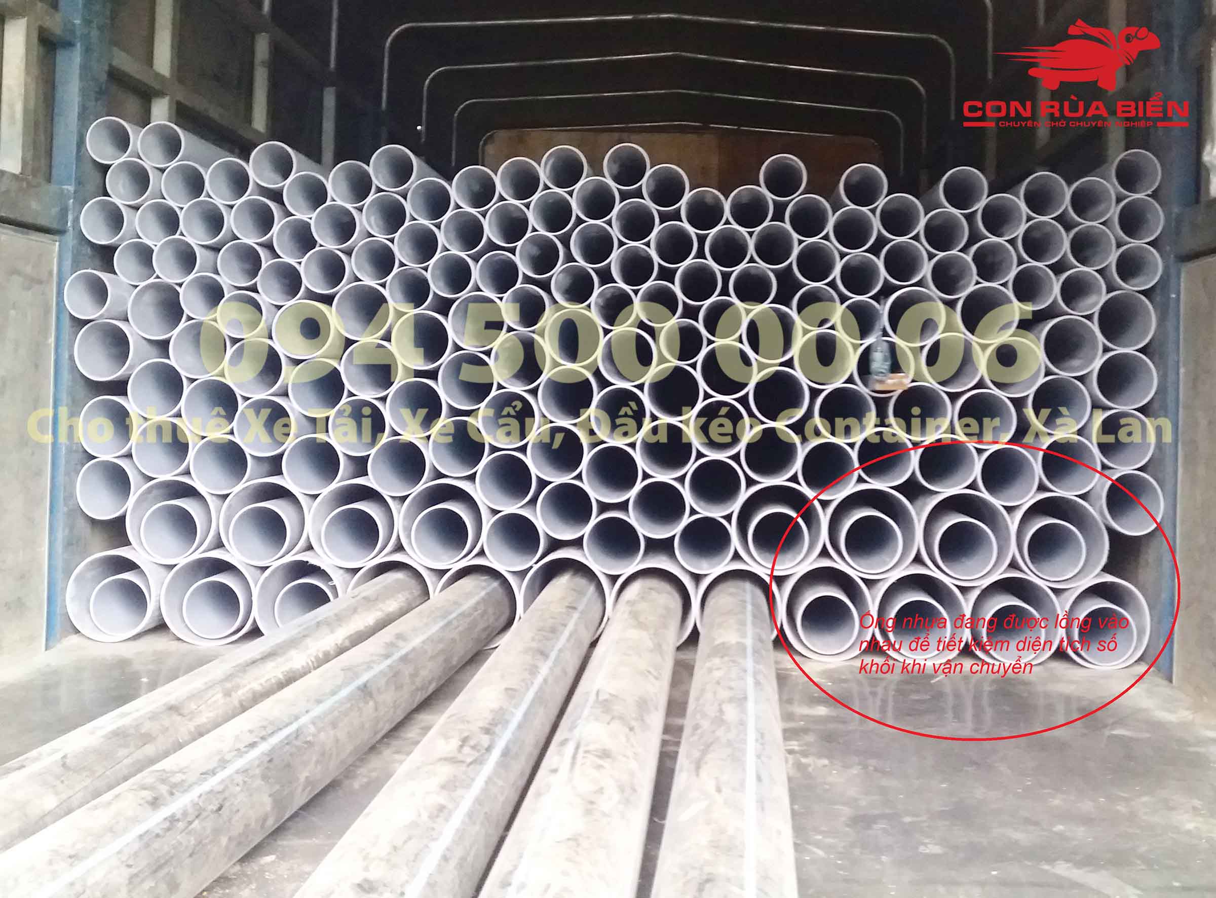 (Ảnh Hướng dẫn vận chuyển ống nhựa, chia sẽ kinh nghiệm vận chuyển ống nhựa tại Chành xe Phú Quốc - Con Rùa Biển)
