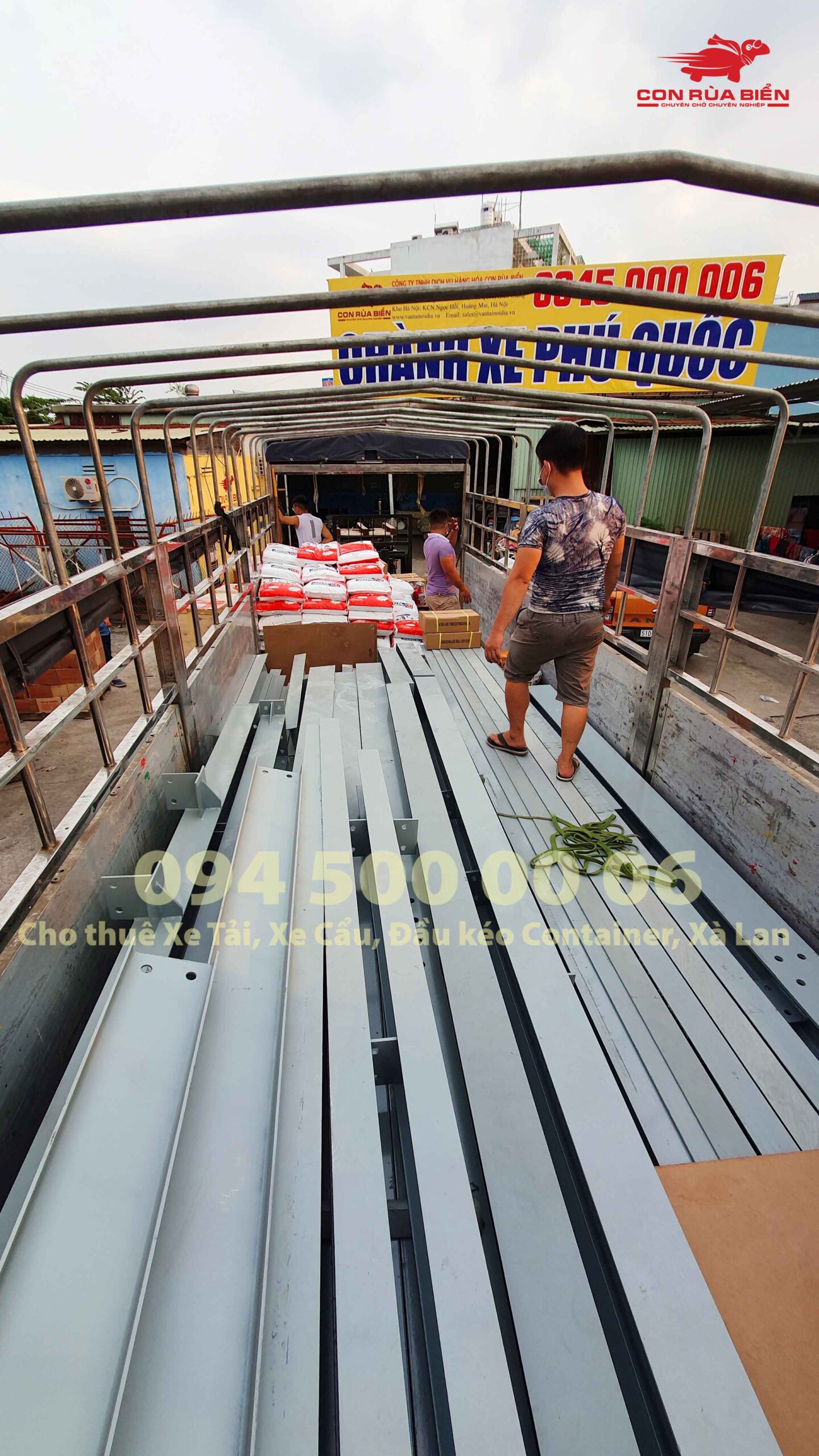 Dự án Vận chuyển Sắt thép đi Phú Quốc tại Chành xe Hà Nội - Đà Nẵng - Sài Gòn - Phú Quốc ở CON RÙA BIỂN