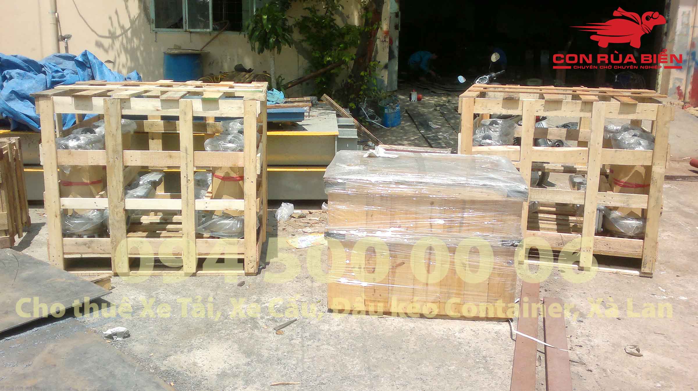 Van chuyen may bom tu HA Noi di Phu Quoc ghep xe tai duong bo 4